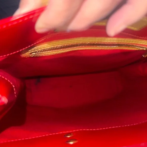Louis Vuitton Red Vernis leather shoppers Tote Bag - Picture 8 of 10